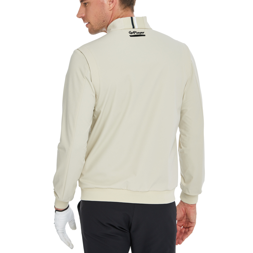 メンズ軽量防風・撥水ウィンドブレーカー（カーキ）