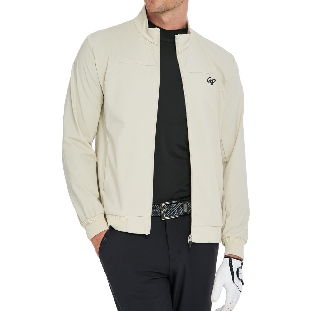 メンズ軽量防風・撥水ウィンドブレーカー（カーキ）