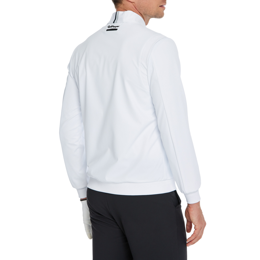 メンズ軽量防風撥水ウィンドブレーカー（ホワイト）