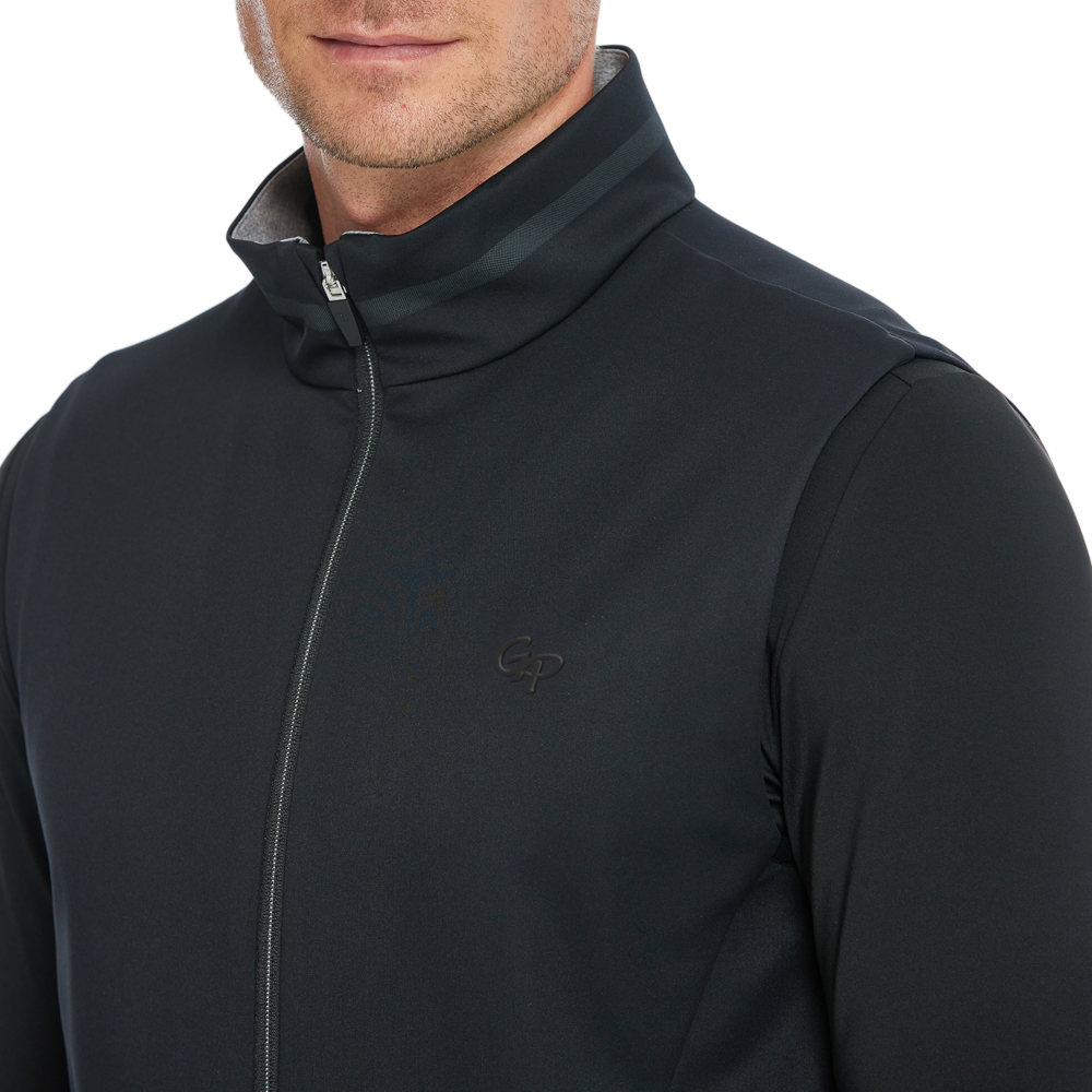 メンズ ボルカニックロック フリースソール ウォームベスト (ブラック)