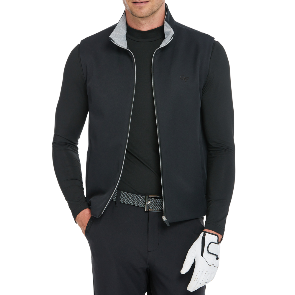 メンズ ボルカニックロック フリースソール ウォームベスト (ブラック)