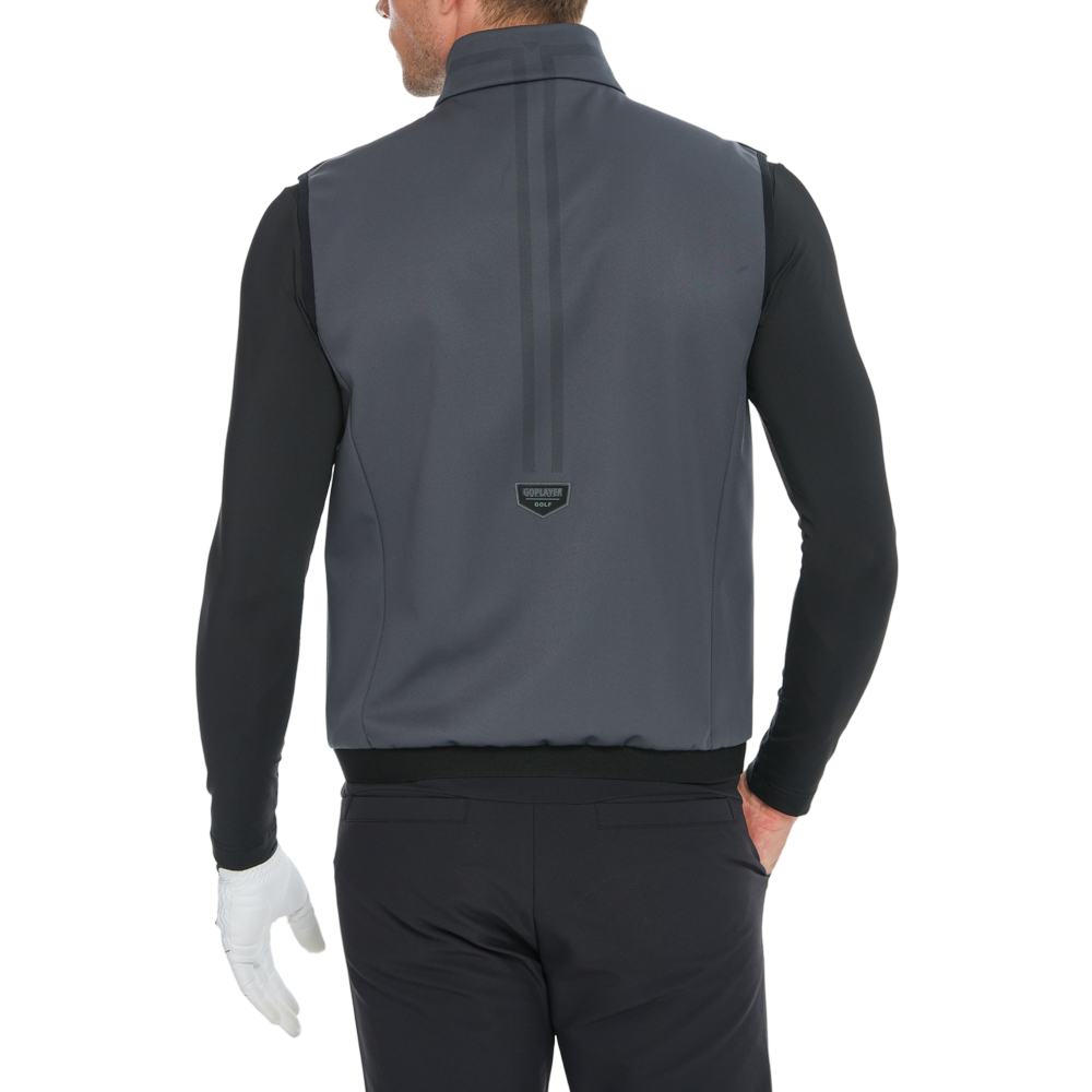 メンズ ボルカニックロック フリースソール ウォームベスト (ダークグレー)