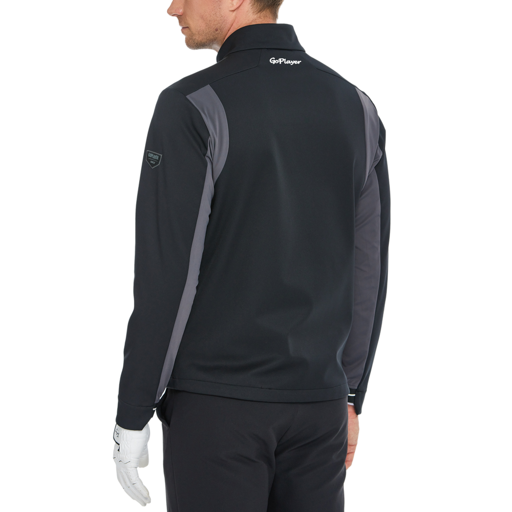 メンズ ボルカニックロック フリース裏地 ウォームジャケット (ブラック)