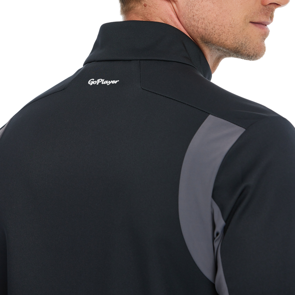 メンズ ボルカニックロック フリース裏地 ウォームジャケット (ブラック)