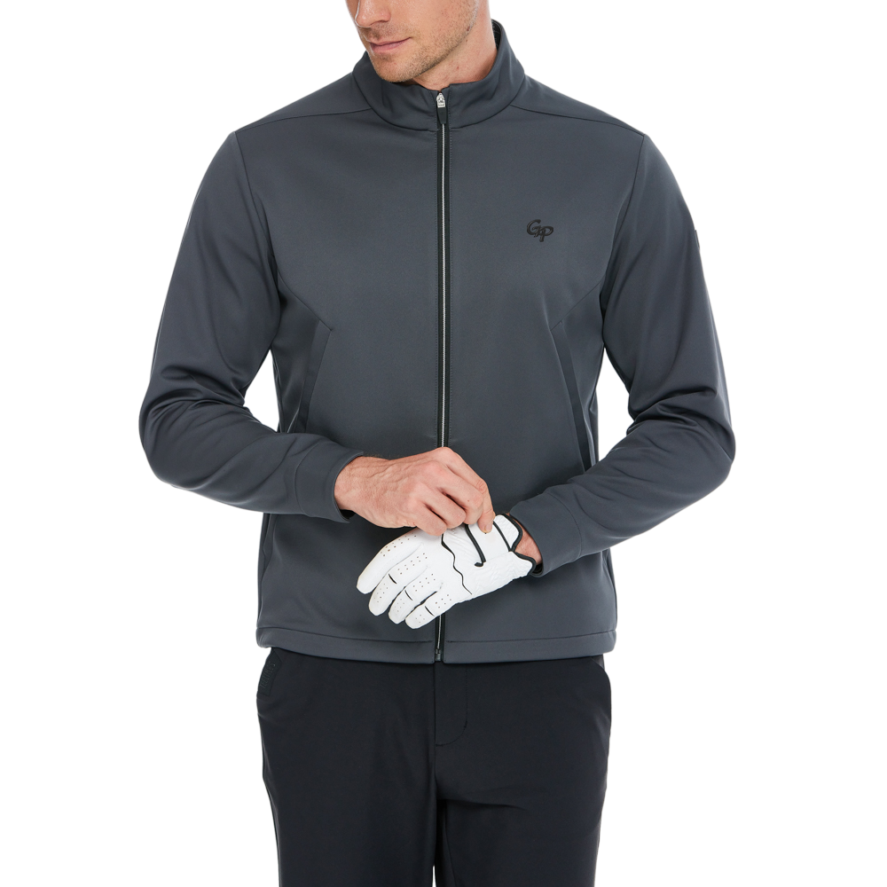 メンズ ボルカニックロック フリース裏地 ウォームジャケット (ダークグレー)