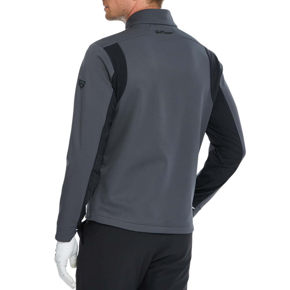 メンズ ボルカニックロック フリース裏地 ウォームジャケット (ダークグレー)