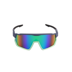 GoPlayer ラージ フレーム サングラス (ブルーとグリーンのフレームにグリーンのメッキ)