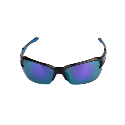 GoPlayer Half Frame Sunglasses (Black Frame Purple Plated)