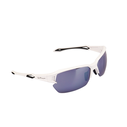 GoPlayer Half Frame Sunglasses (Silver Plated White Frame)